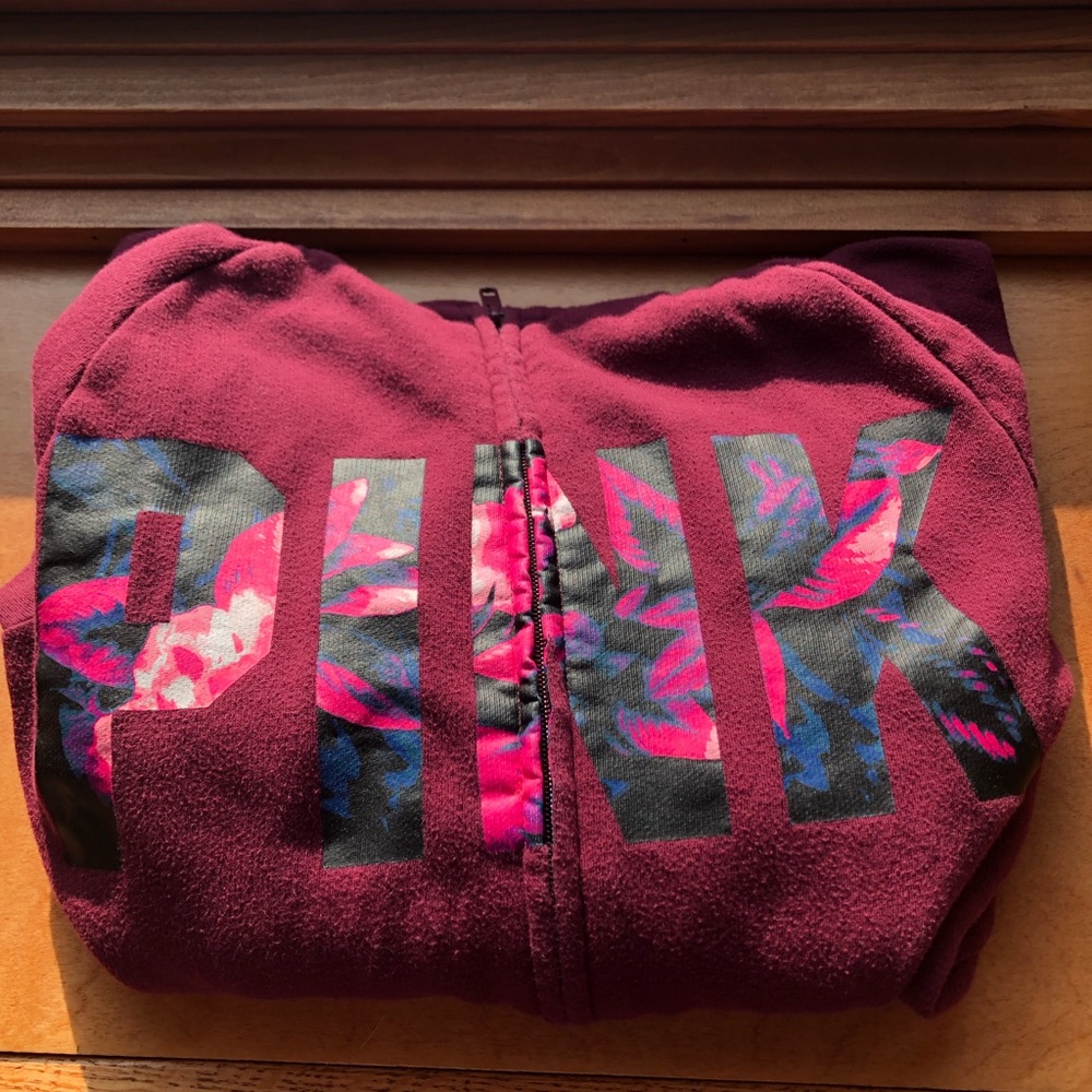 Pink zip up hoodie